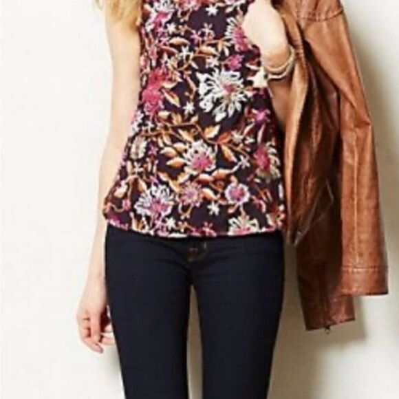 Anthropologie Embroidered Tank Top  - Picture 2 of 12